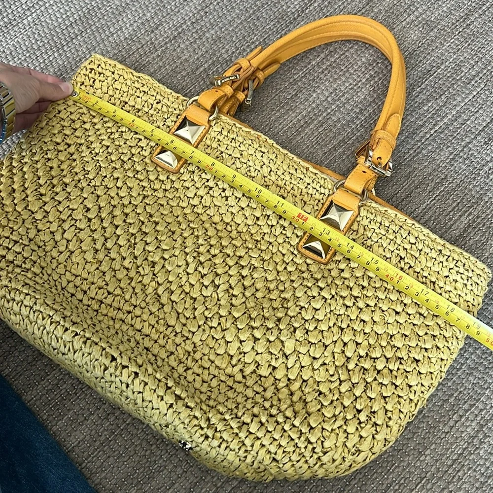 Michael Kors Santorini Woven Straw Tote Bag